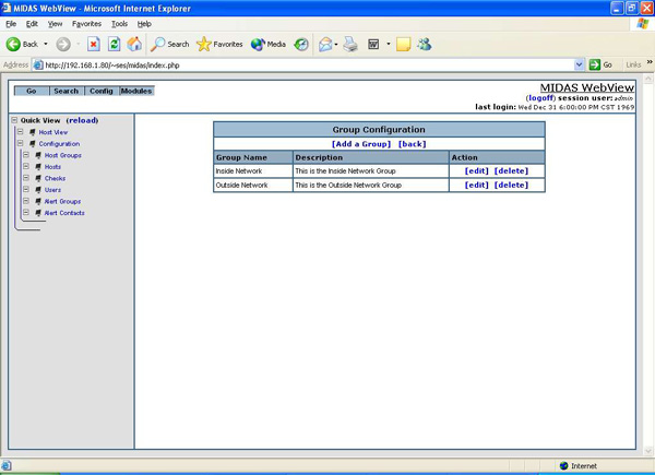 Host Group View